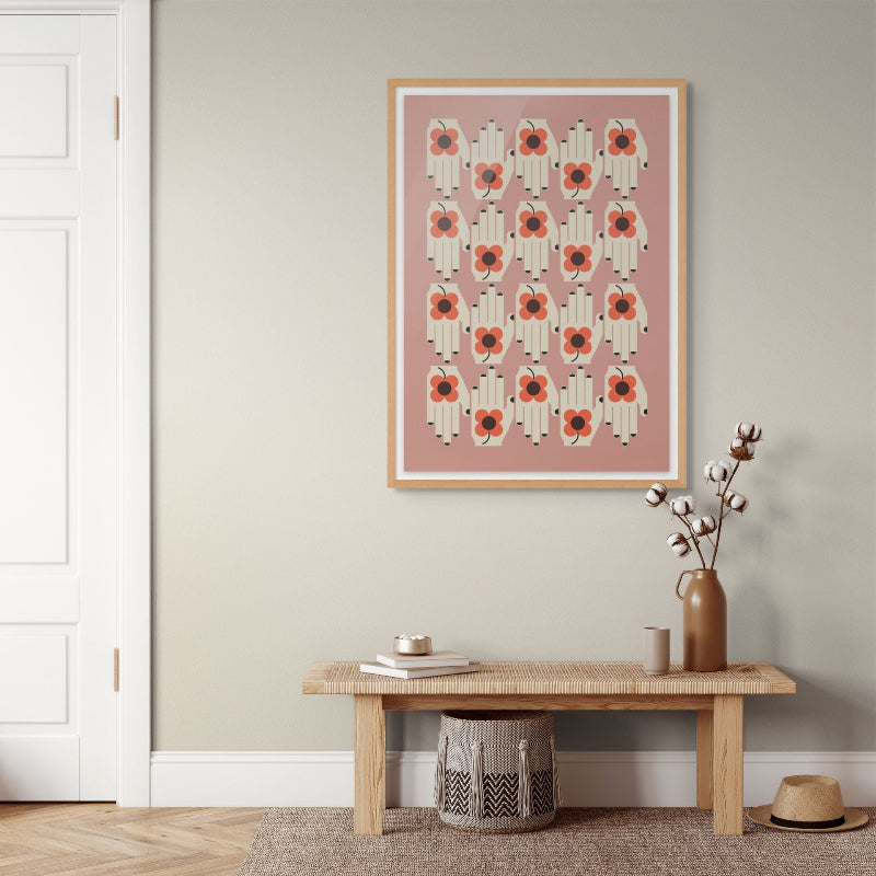 Flower In The Hand Art Print