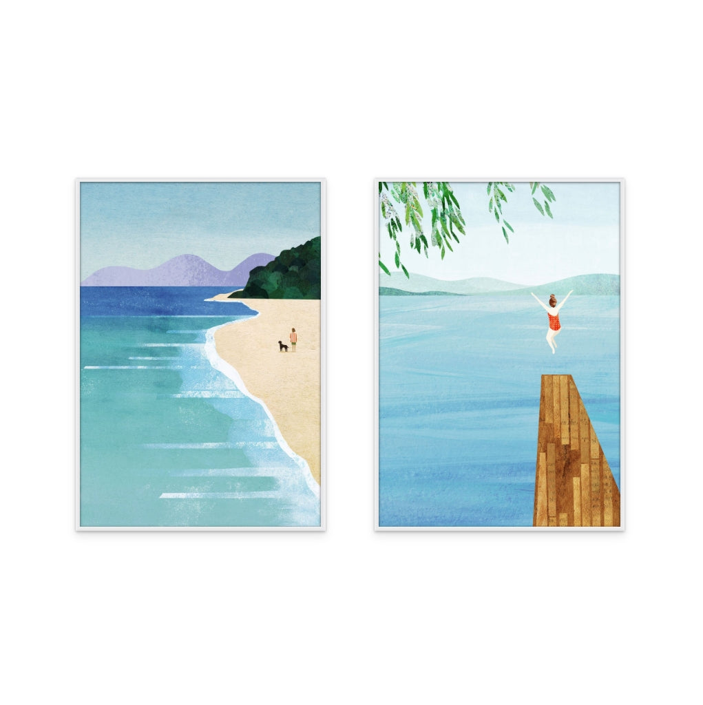 Set "Beach Girl III" + "Wild" Art Prints