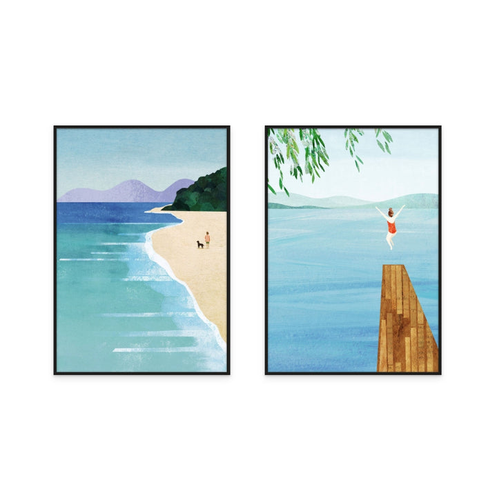 Set "Beach Girl III" + "Wild" Art Prints