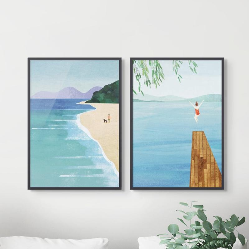 Set "Beach Girl III" + "Wild" Art Prints