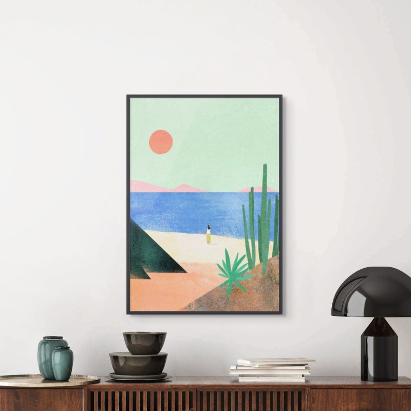 Beach Girl II Art Print