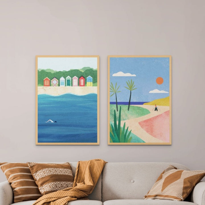 Beach Huts Art Print