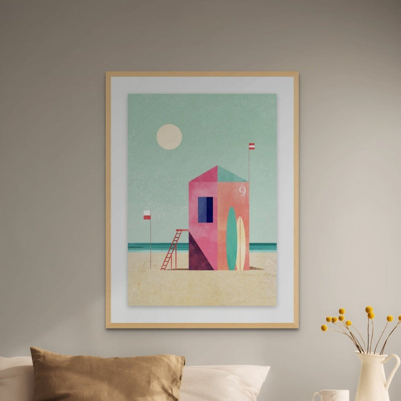 Surf Hut Art Print