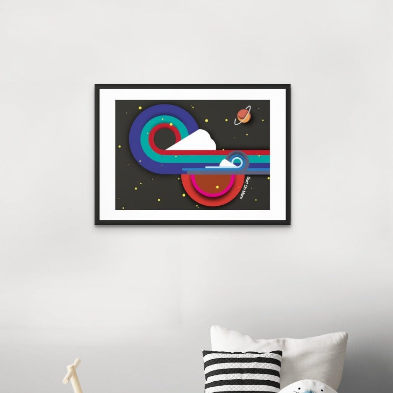 Surf On Mars Art Print