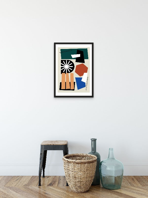 The World Around Us Greige Art Print