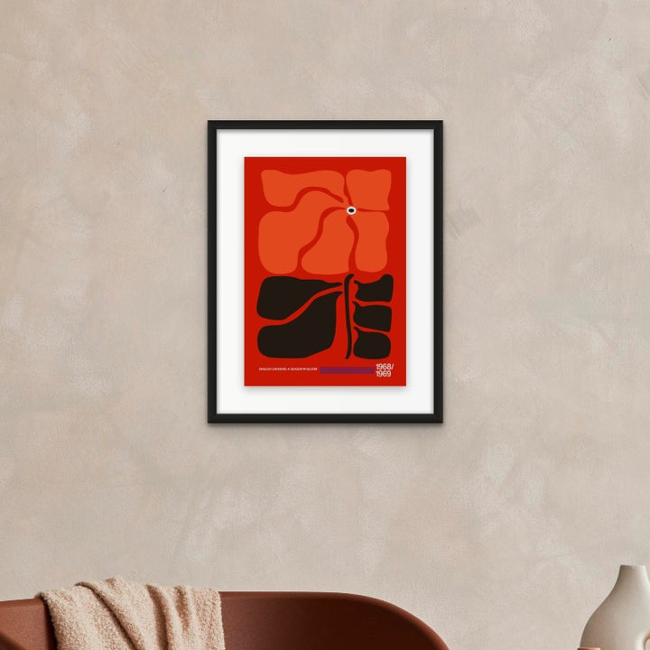 English Gardens Red/Orange Art Print