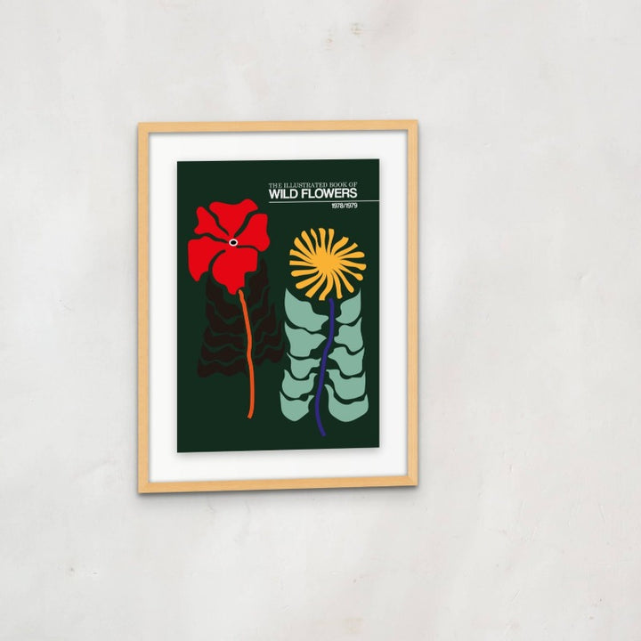 The Illustrated Book Of Wild Flowers Vol.2 Green Art Print