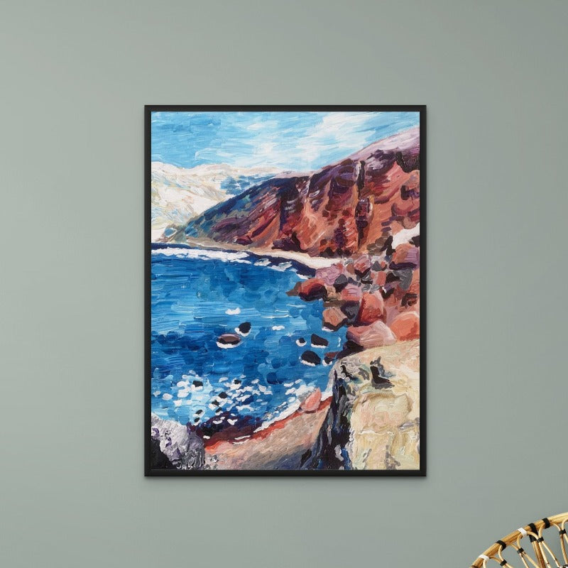 Red Sand Beach Art Print