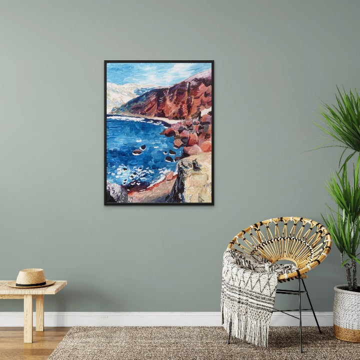 Red Sand Beach Art Print