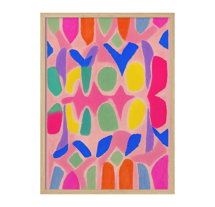 Pastel Neon Pattern Art Print