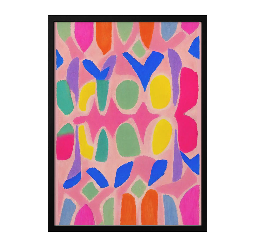 Pastel Neon Pattern Art Print