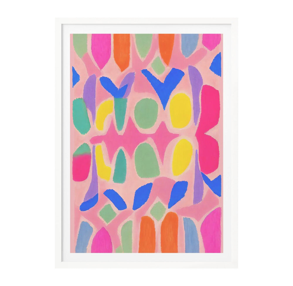 Pastel Neon Pattern Art Print