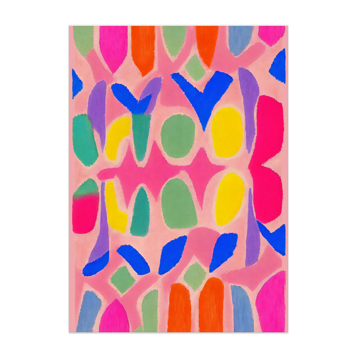 Pastel Neon Pattern Art Print