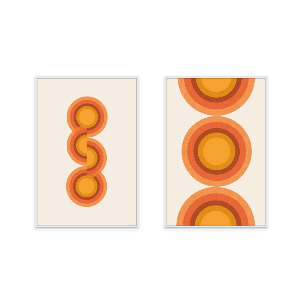 Set "Retro Balance" + "Retro Sun" Art Prints