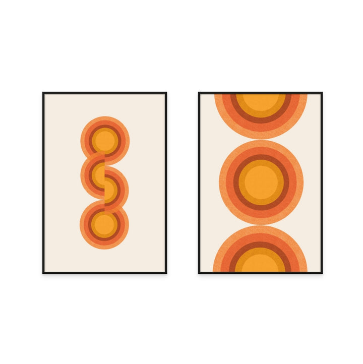 Set "Retro Balance" + "Retro Sun" Art Prints