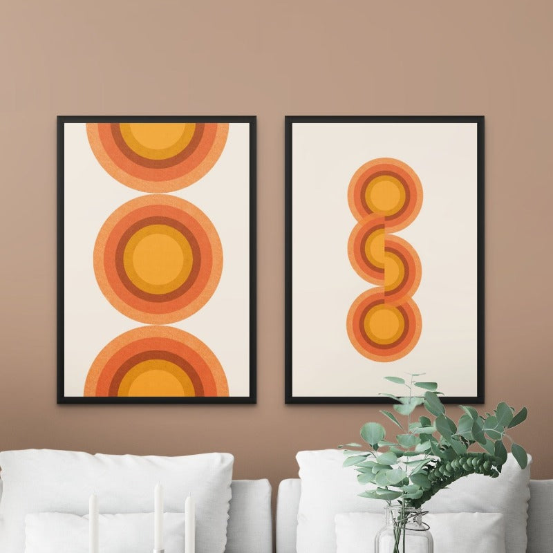 Retro Sun Art Print