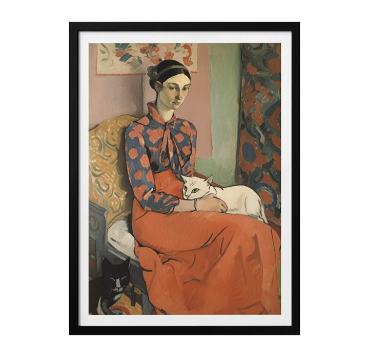 Norma And Cats Art Print