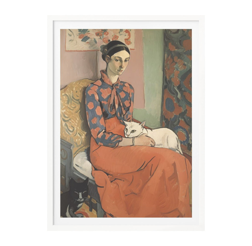 Norma And Cats Art Print