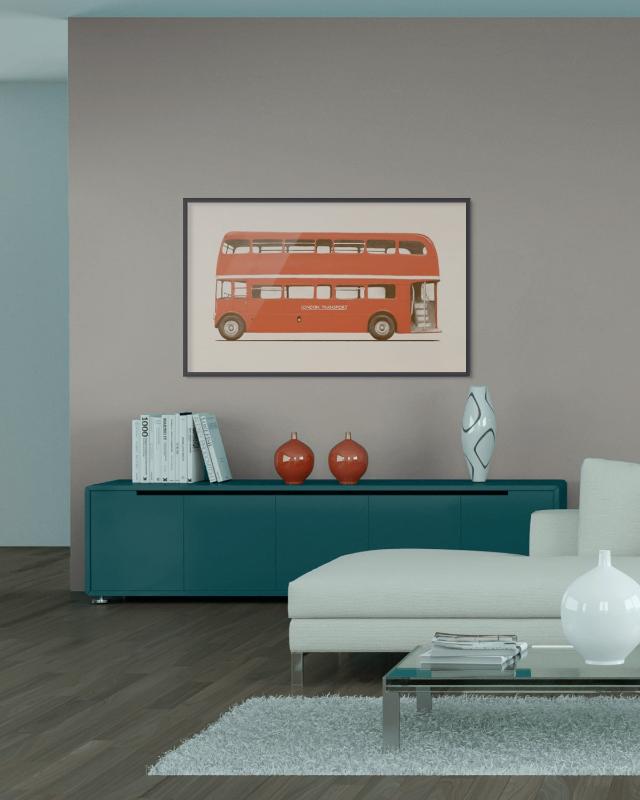 Red English Bus Art Print