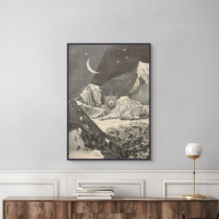 Giant White Tiger Art Print