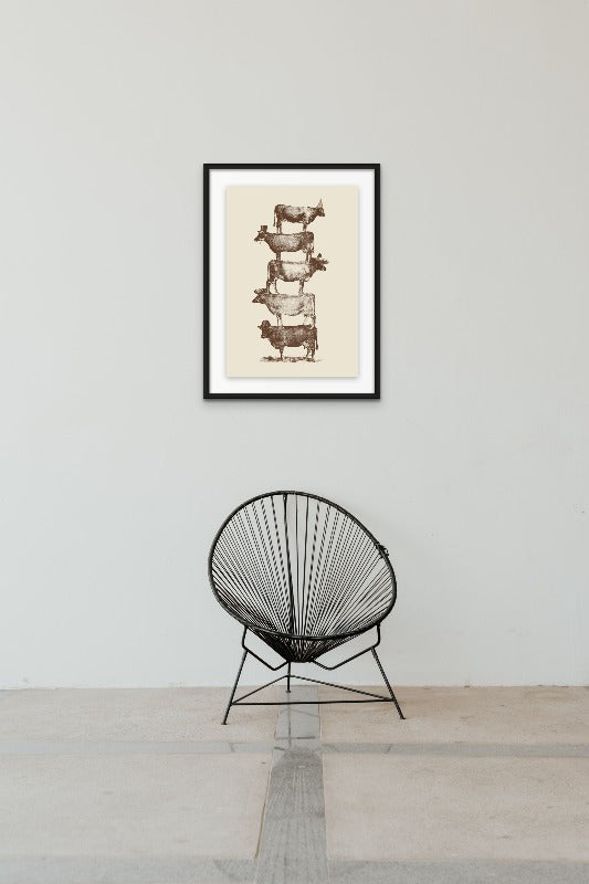 Cow Cow Nuts Art Print