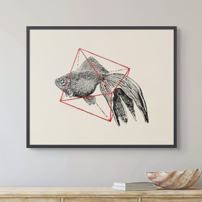 Fish In Geometrics NAo3 Art Print