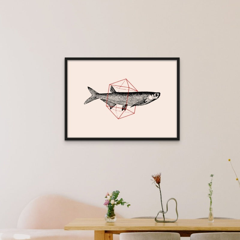 Fish In Geometrics NAo2 Art Print