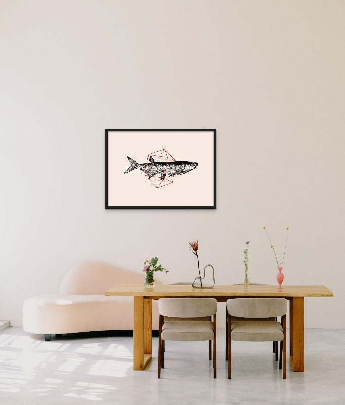 Fish In Geometrics NAo2 Art Print