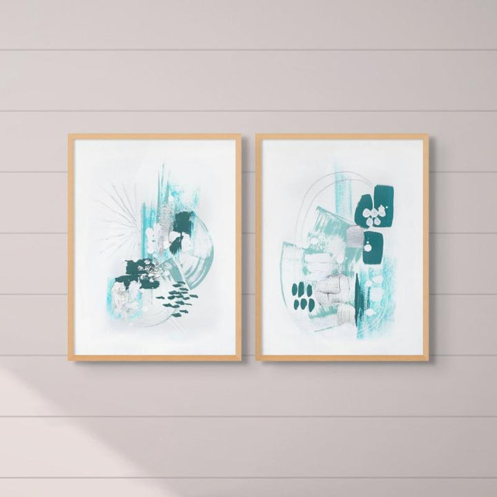 Set "Abstract Mint" Art Prints