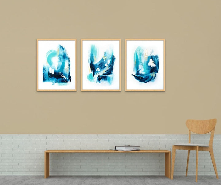 Set "Trident seas 1" + "Trident seas 2" + "Trident seas 3" Art Prints