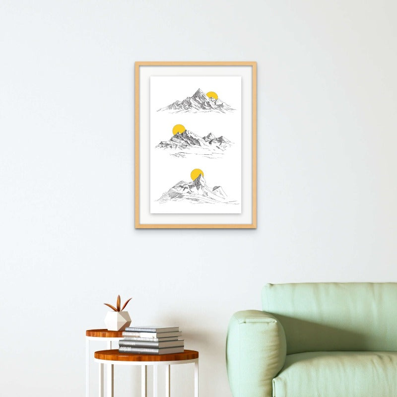 Sunny Mountains Art Print