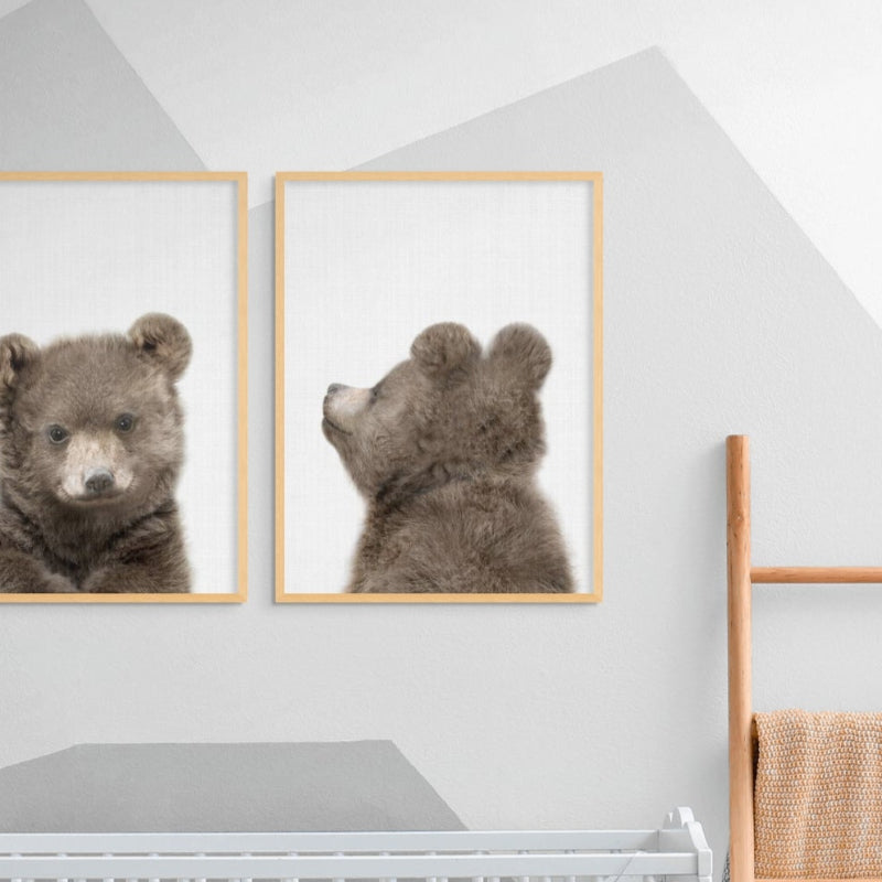 Peekaboo Baby Bear Back Art Print