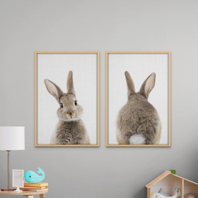 Set "Peekaboo Bunny" + "Peekaboo Bunny Tail" Art Print