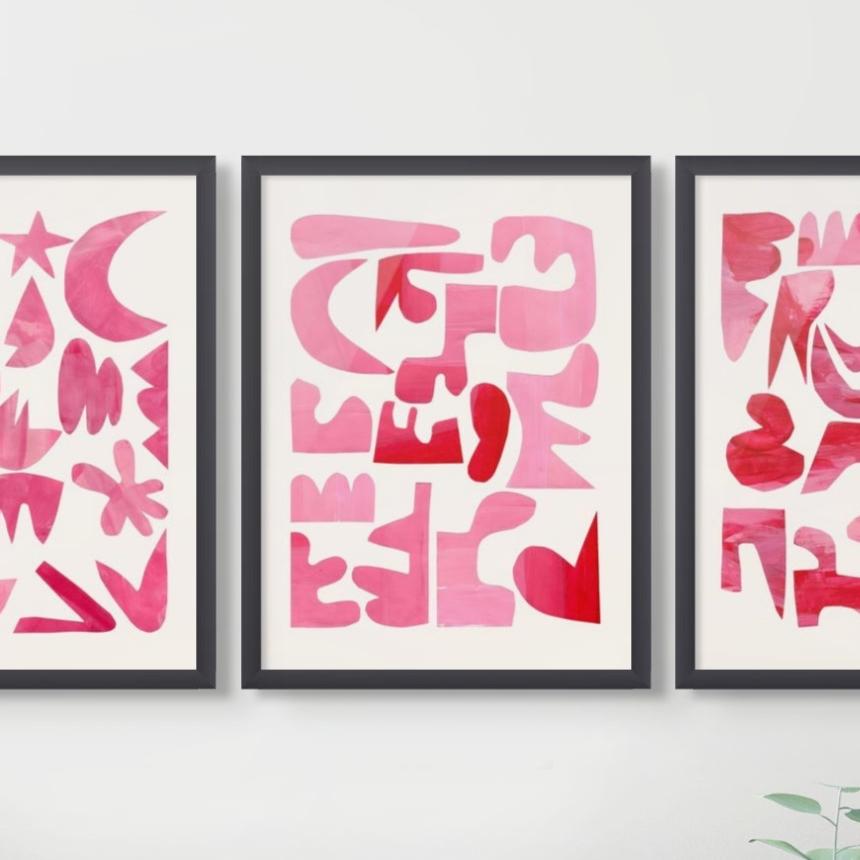 A Pink Puzzle Art Print