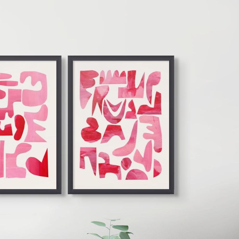 Pink Kiss Pieces Art Print