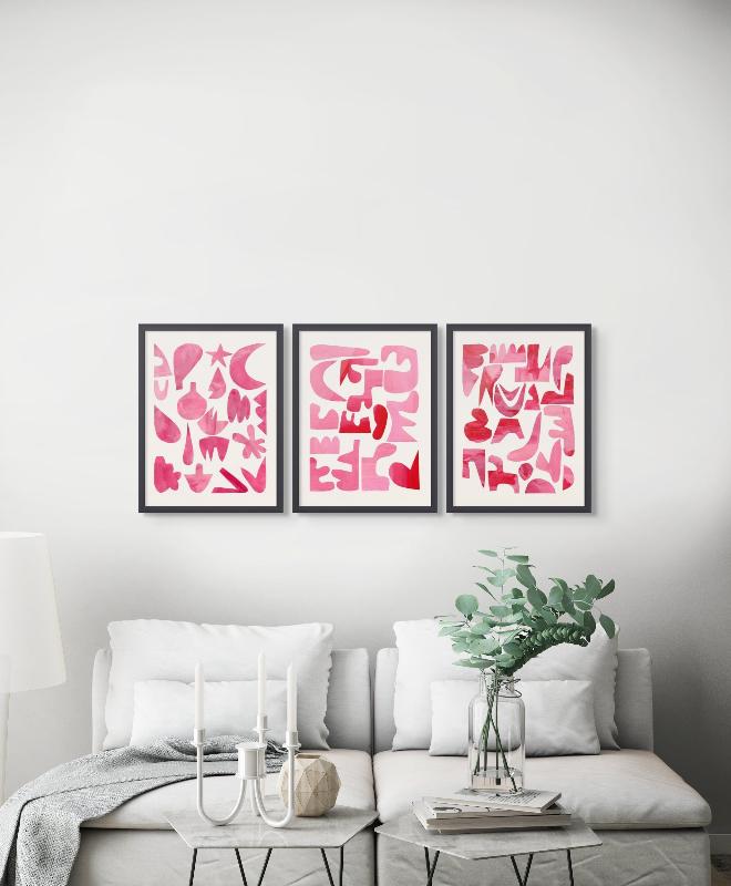 Pink Kiss Pieces Art Print