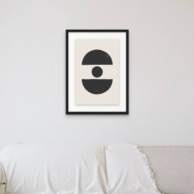 Black Abstract Shapes Series #4 Art Print