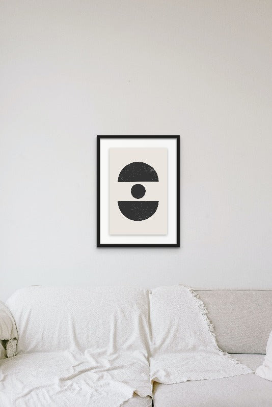 Black Abstract Shapes Series #4 Art Print