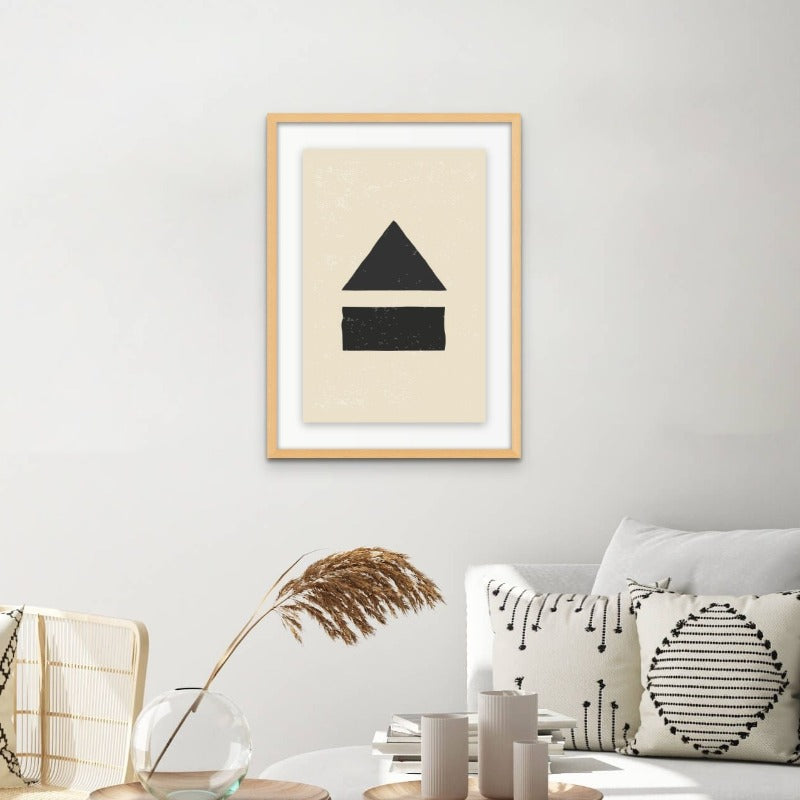 Black Minimal Shapes Series #6 Art Print