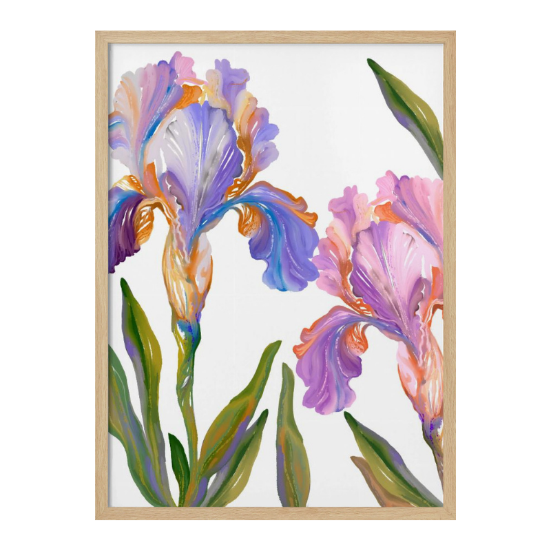 Cuadro "Colorful Iris Blooms"
