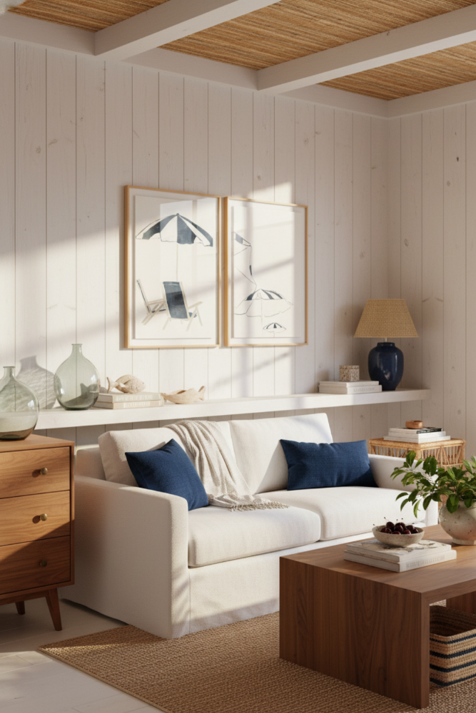 Cuadro "Blue Umbrellas and Chairs"