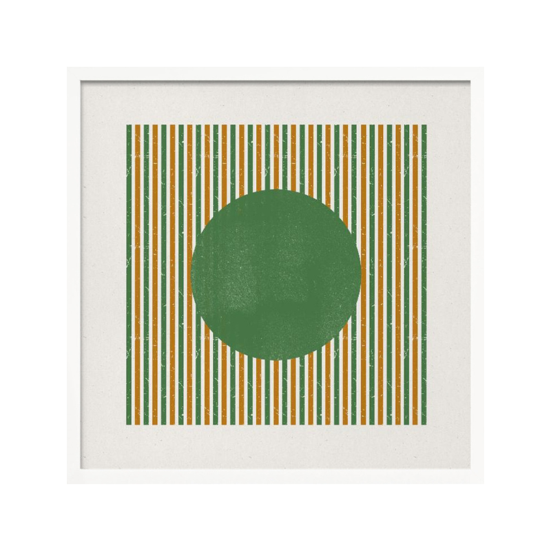 Cuadro "Green Circle Stripes"