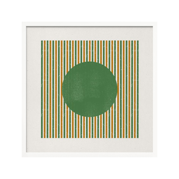 Cuadro "Green Circle Stripes"
