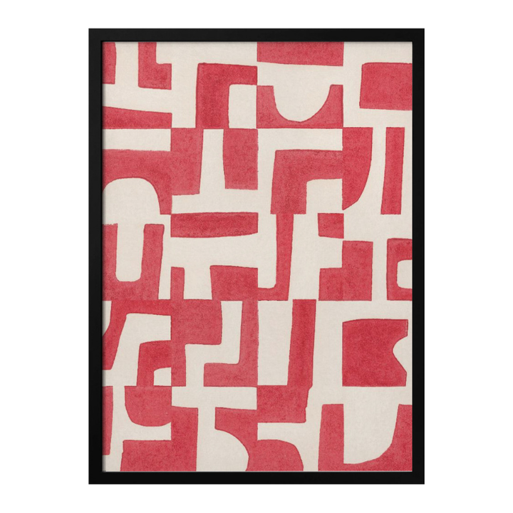 Red Puzzle Art Print