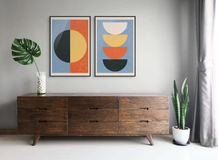 Set "Minimal Abstract Shapes Series #2" Art Prints