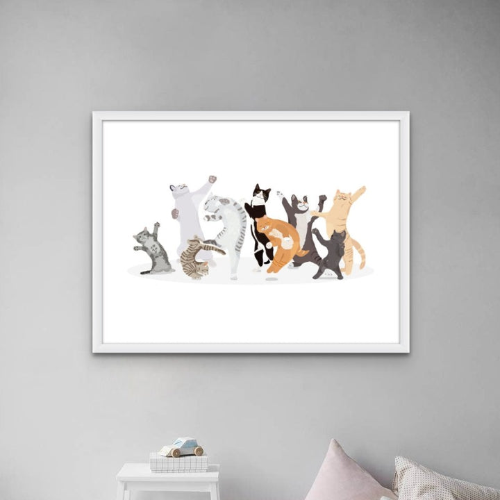 Dancing Cat Art Print