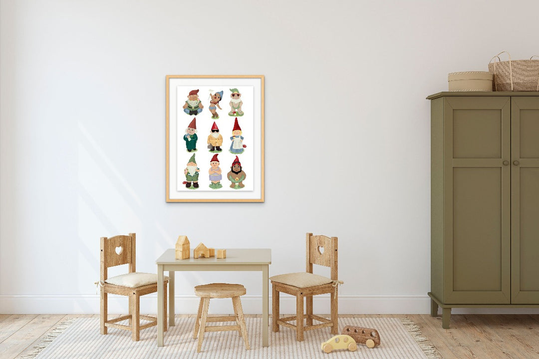 Garden Gnomes Art Print