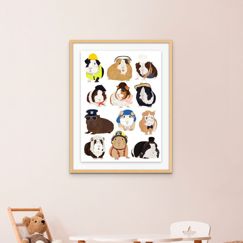 Guinea Pig Working Hr Art Print