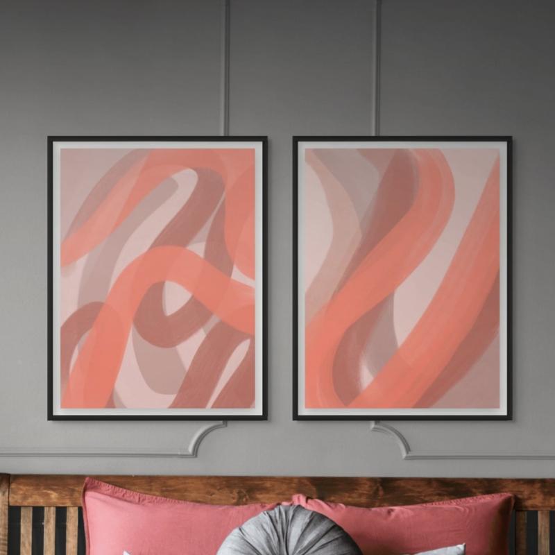 Set "Coral" Art Print