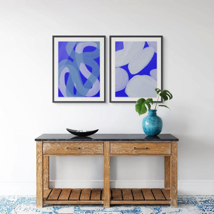 Set "Cobalt" Art Prints